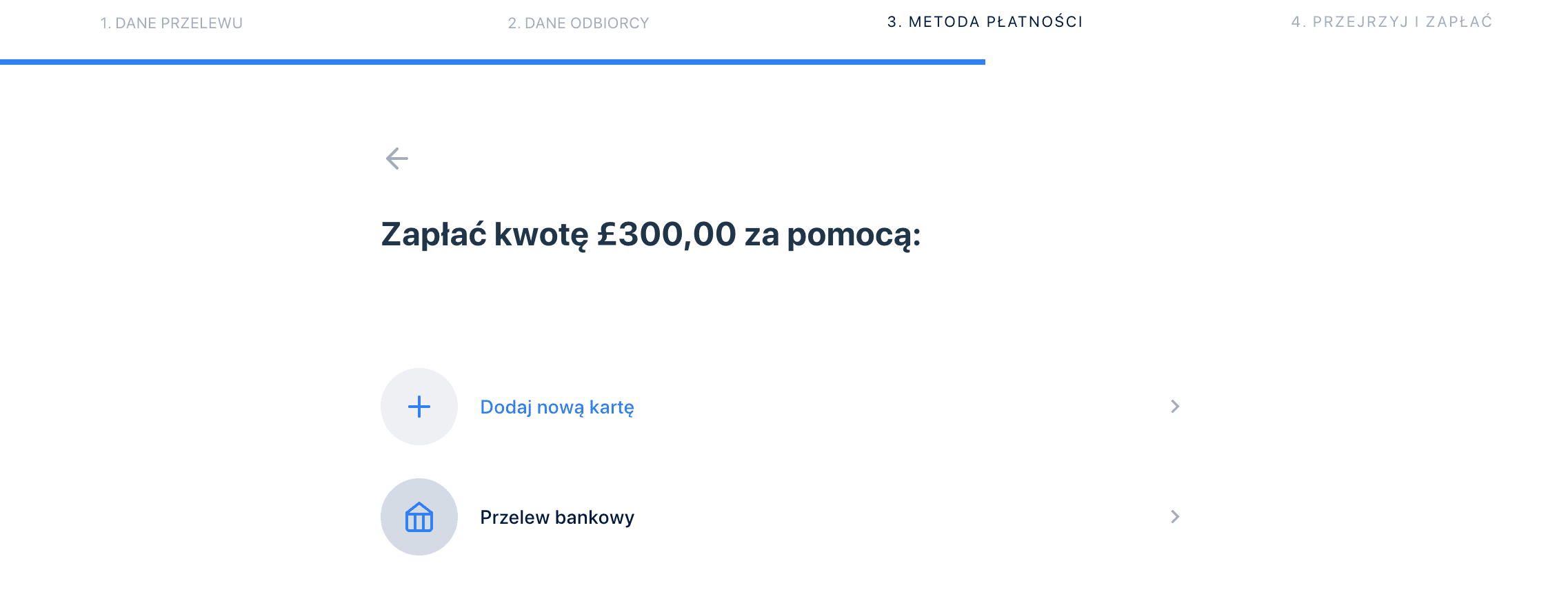 wybierz opcje płatności