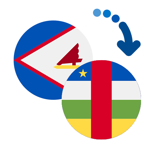 Wie kann man online Geld von Amerikanisch-Samoa in die Zentralafrikanische Republik senden?