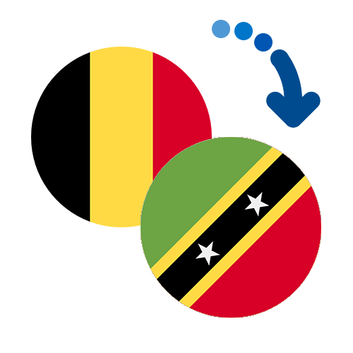 Wie kann man online Geld von Belgien nach St. Kitts und Nevis senden?