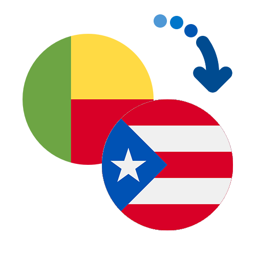 Wie kann man online Geld von Benin nach Puerto Rico senden?