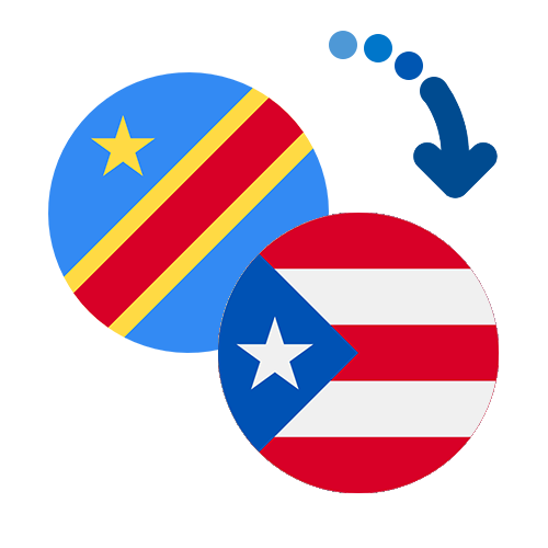 Wie kann man online Geld von Kongo nach Puerto Rico senden?