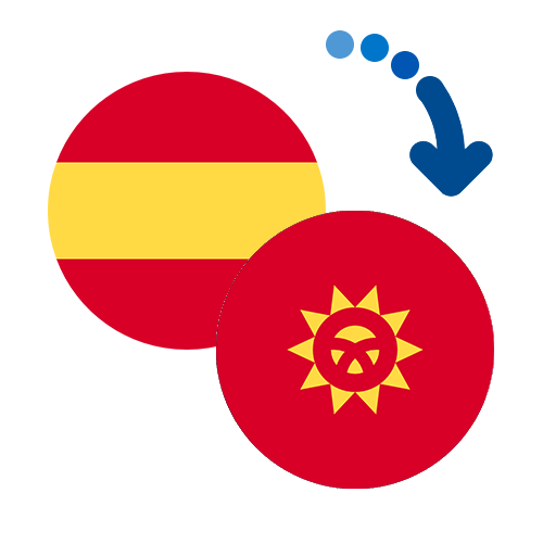 Wie kann man online Geld von Spanien nach Kirgisistan senden?