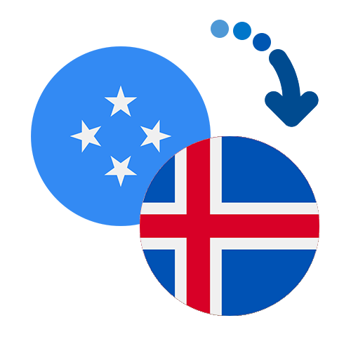 Wie kann man online Geld von Mikronesien nach Island senden?