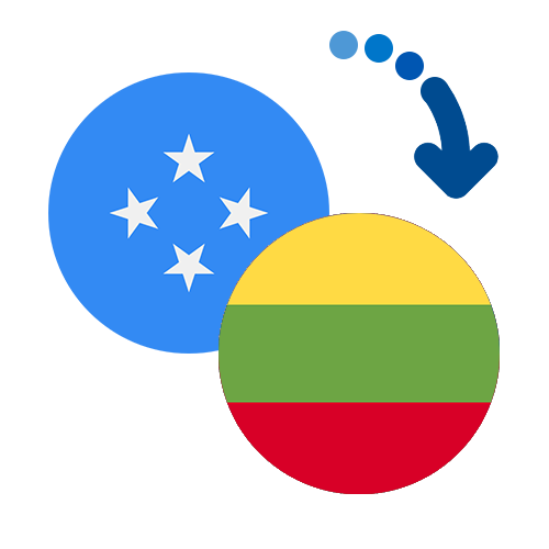 Wie kann man online Geld von Mikronesien nach Litauen senden?