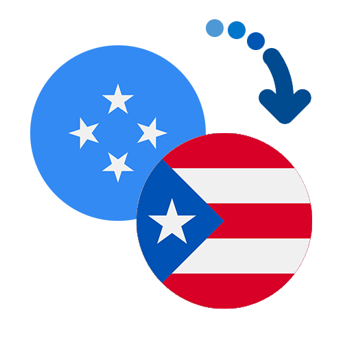 Wie kann man online Geld von Mikronesien nach Puerto Rico senden?