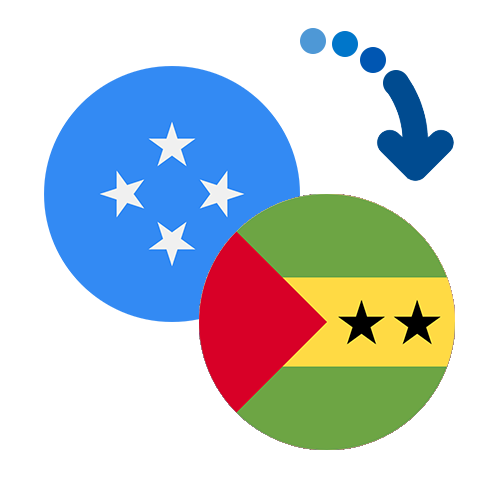 Wie kann man online Geld von Mikronesien nach Sao Tome und Principe senden?
