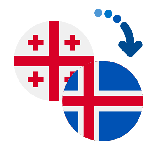 Wie kann man online Geld von Georgien nach Island senden?