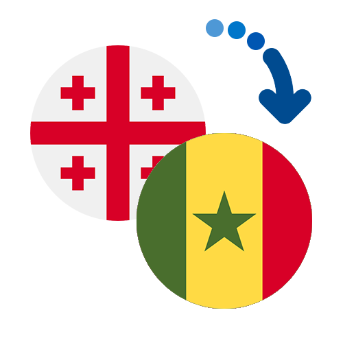 Wie kann man online Geld von Georgien nach Senegal senden?