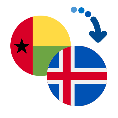 Wie kann man online Geld von Guinea-Bissau nach Island senden?