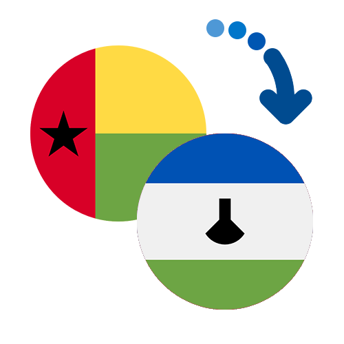 Wie kann man online Geld von Guinea-Bissau nach Lesotho senden?