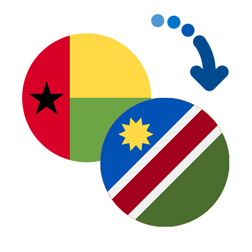Wie kann man online Geld von Guinea-Bissau nach Namibia senden?