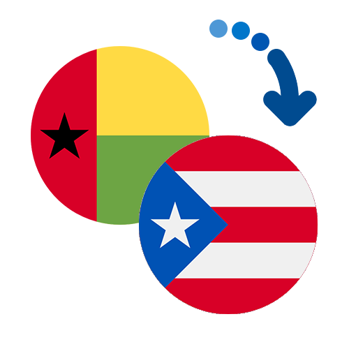 Wie kann man online Geld von Guinea-Bissau nach Puerto Rico senden?