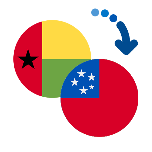 Wie kann man online Geld von Guinea-Bissau nach Samoa senden?