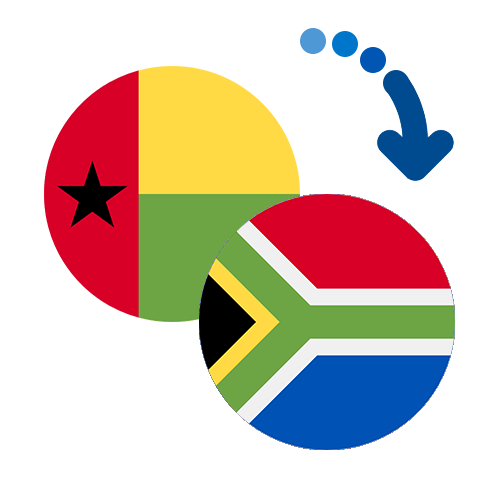 Wie kann man online Geld von Guinea-Bissau nach Südafrika senden?