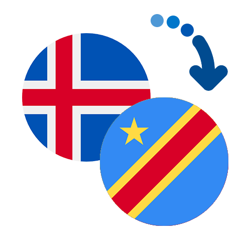 Wie kann man online Geld von Island nach Kongo senden?