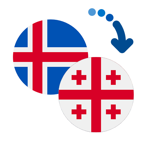 Wie kann man online Geld von Island nach Georgien senden?