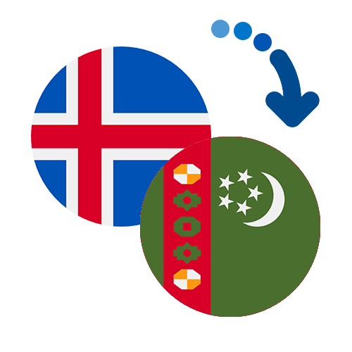 Wie kann man online Geld von Island nach Turkmenistan senden?