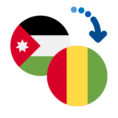 Wie kann man online Geld von Jordanien nach Guinea senden?