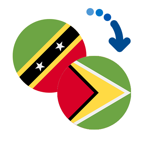 Wie kann man online Geld von St. Kitts und Nevis nach Guyana senden?