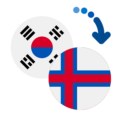 Wie kann man online Geld von Südkore auf die Färöer Inseln senden?