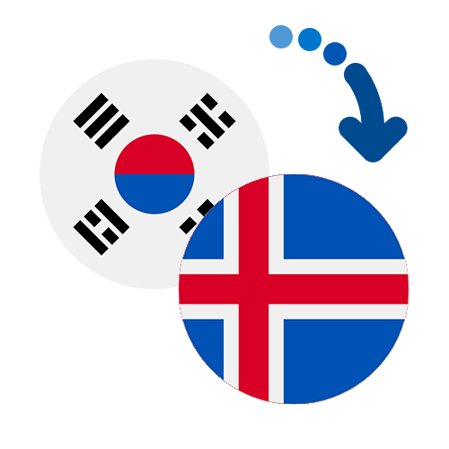 Wie kann man online Geld von Südkore nach Island senden?