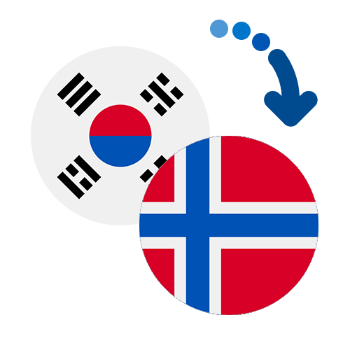 Wie kann man online Geld von Südkore nach Norwegen senden?