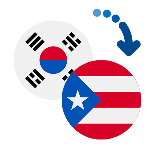 Wie kann man online Geld von Südkore nach Puerto Rico senden?