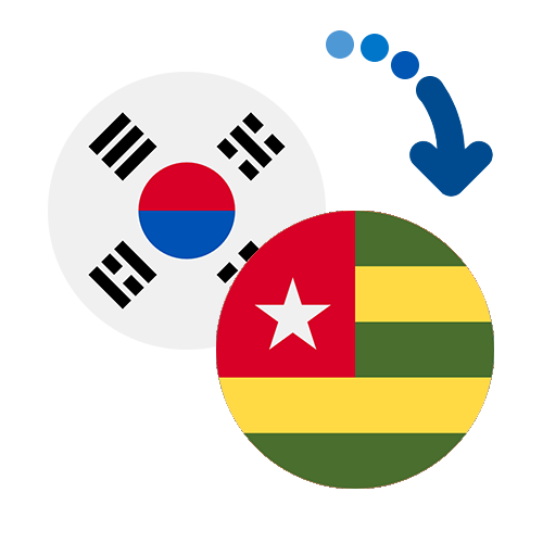 Wie kann man online Geld von Südkore nach Togo senden?