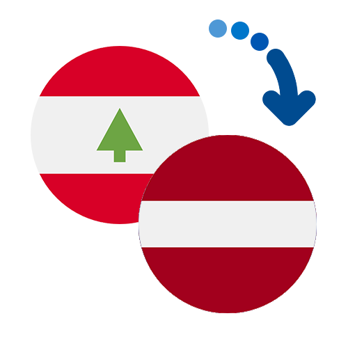 Wie kann man online Geld von Libanon nach Lettland senden?