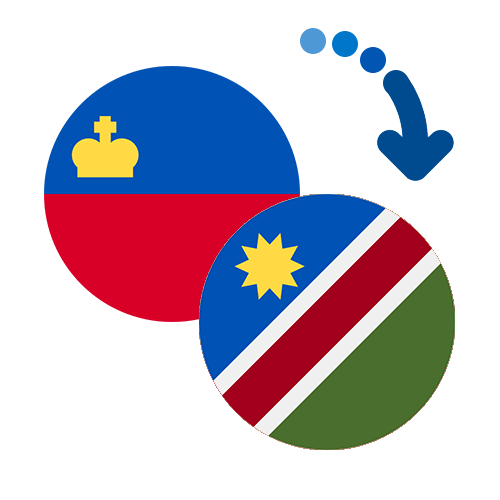 Wie kann man online Geld von Liechtenstein nach Namibia senden?