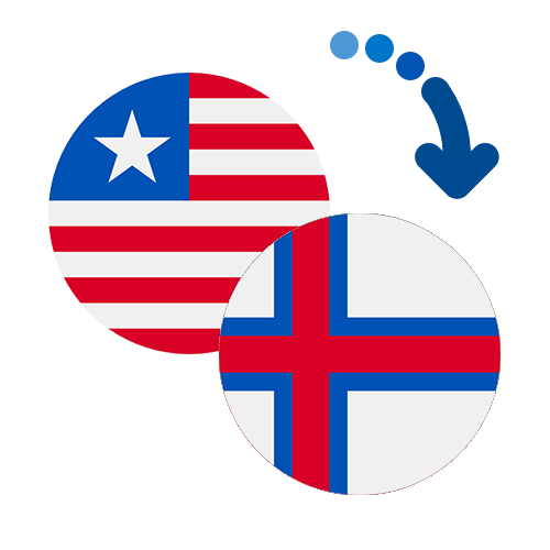 Wie kann man online Geld von Liberia auf die Färöer Inseln senden?