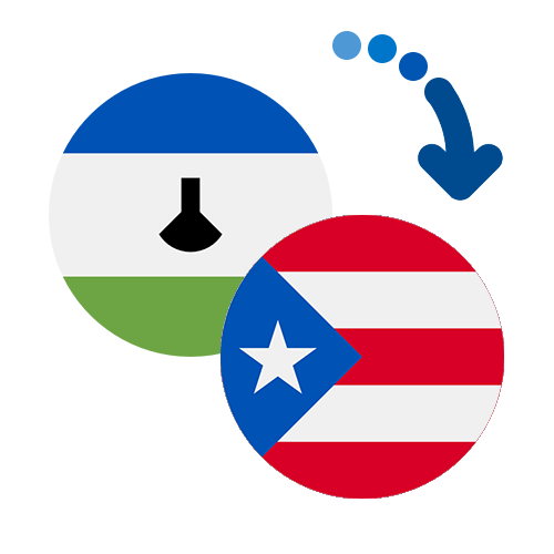 Wie kann man online Geld von Lesotho nach Puerto Rico senden?