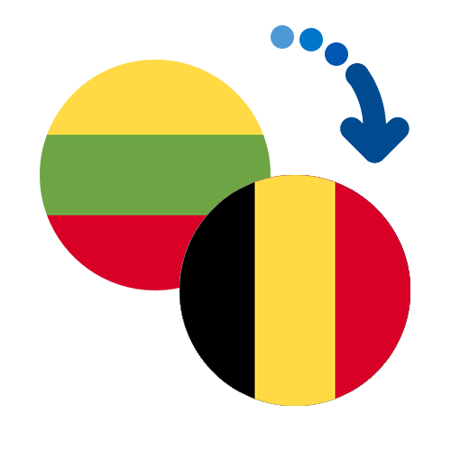 Wie kann man online Geld von Litauen nach Belgien senden?