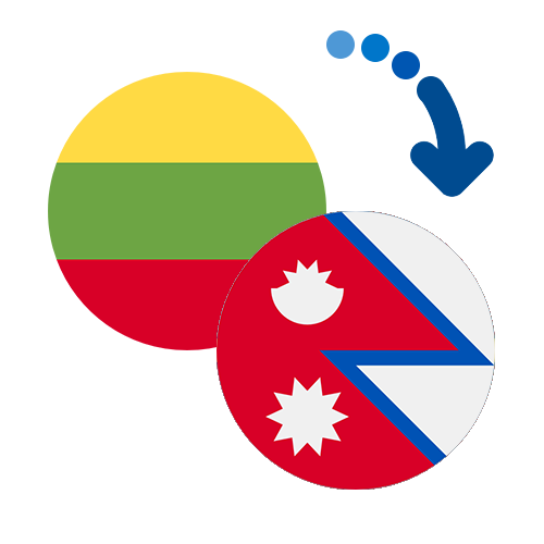 Wie kann man online Geld von Litauen nach Nepal senden?