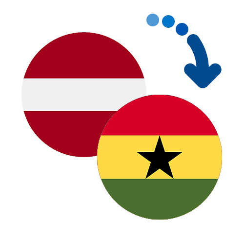 Wie kann man online Geld von Lettland nach Ghana senden?