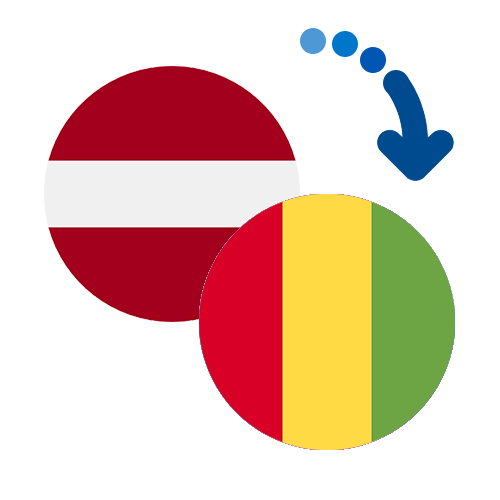 Wie kann man online Geld von Lettland nach Guinea senden?