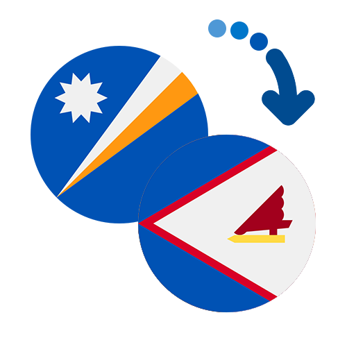 Wie kann man online Geld von den Marshallinseln nach Amerikanisch-Samoa senden?