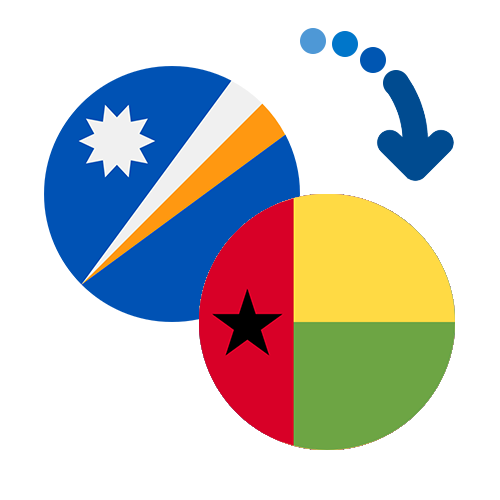 Wie kann man online Geld von den Marshallinseln nach Guinea-Bissau senden?