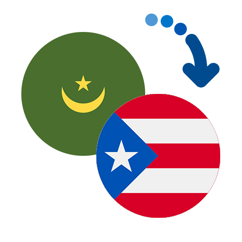 Wie kann man online Geld von Mauretanien nach Puerto Rico senden?