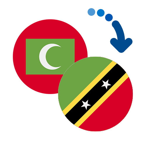 Wie kann man online Geld von den Malediven nach St. Kitts und Nevis senden?