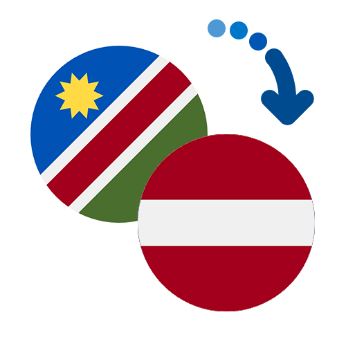 Wie kann man online Geld von Namibia nach Lettland senden?