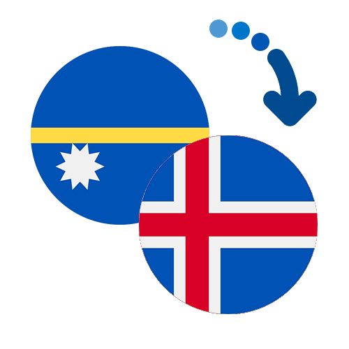 Wie kann man online Geld von Nauru nach Island senden?