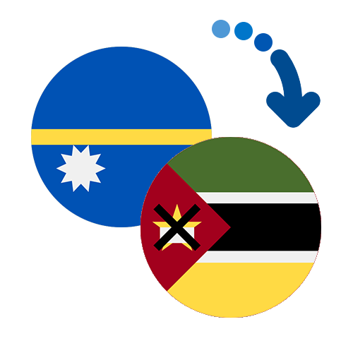 Wie kann man online Geld von Nauru nach Mosambik senden?