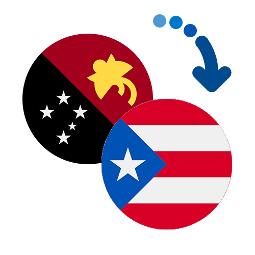 Wie kann man online Geld von Papua-Neuguinea nach Puerto Rico senden?