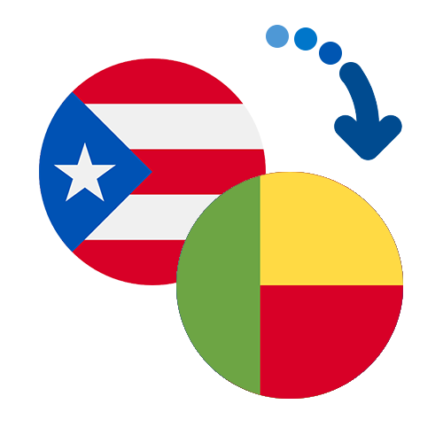 Wie kann man online Geld von Puerto Rico nach Benin senden?