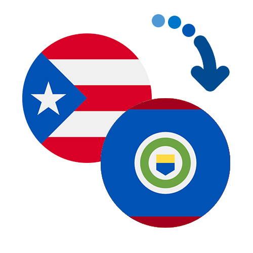 Wie kann man online Geld von Puerto Rico nach Belize senden?
