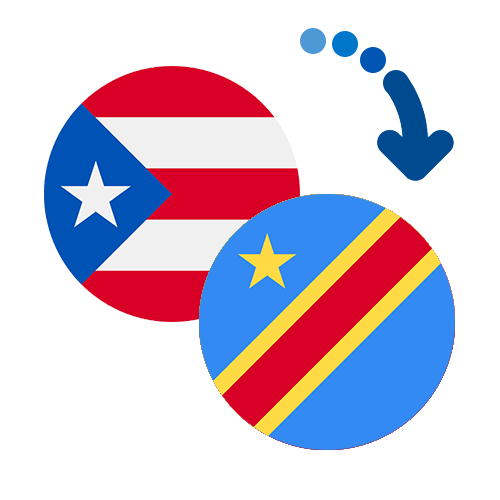 Wie kann man online Geld von Puerto Rico nach Kongo senden?