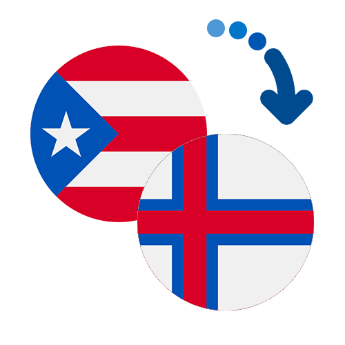 Wie kann man online Geld von Puerto Rico auf die Färöer Inseln senden?
