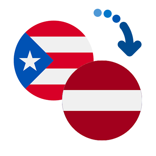 Wie kann man online Geld von Puerto Rico nach Lettland senden?