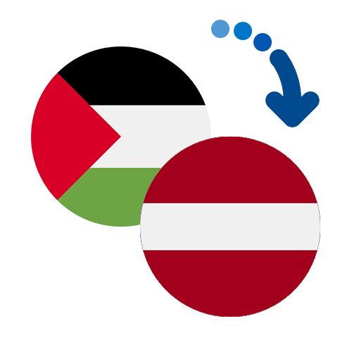 Wie kann man online Geld von Palästina nach Lettland senden?
